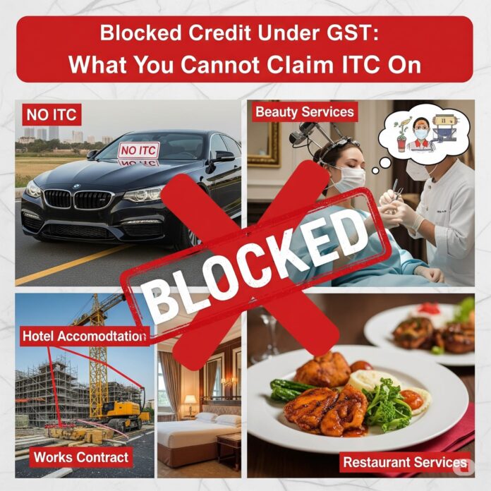 Blocked Credit Under GST What You Cannot Claim ITC On